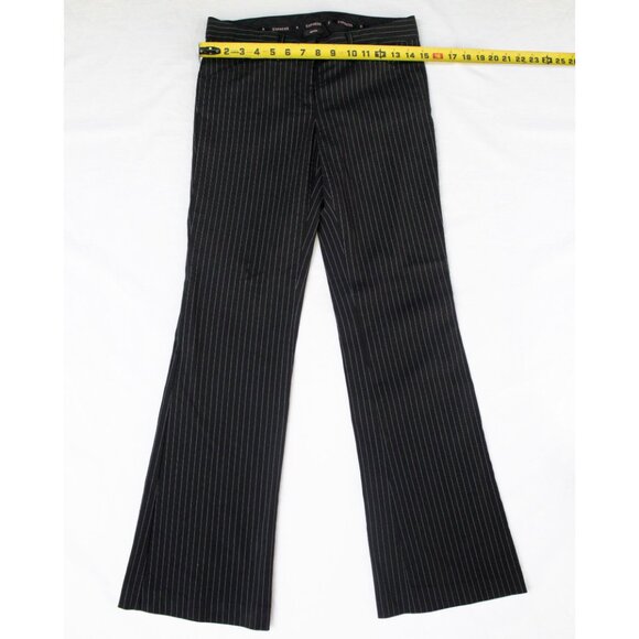 Express Editor Women's Trouser Pants - Black with White Stripes - Picture 3 of 5